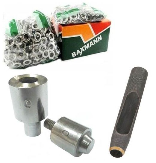 Kit básico para aplicar ilhós nº 0 de alumínio